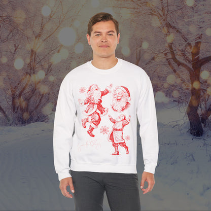 Christmas Santa Crewneck Sweatshirt — Vintage Red Santa Print