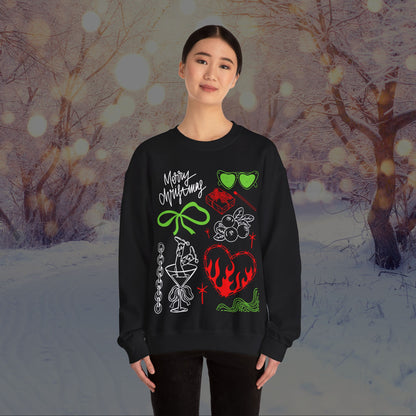 Christmas Doodles Crewneck Sweatshirt