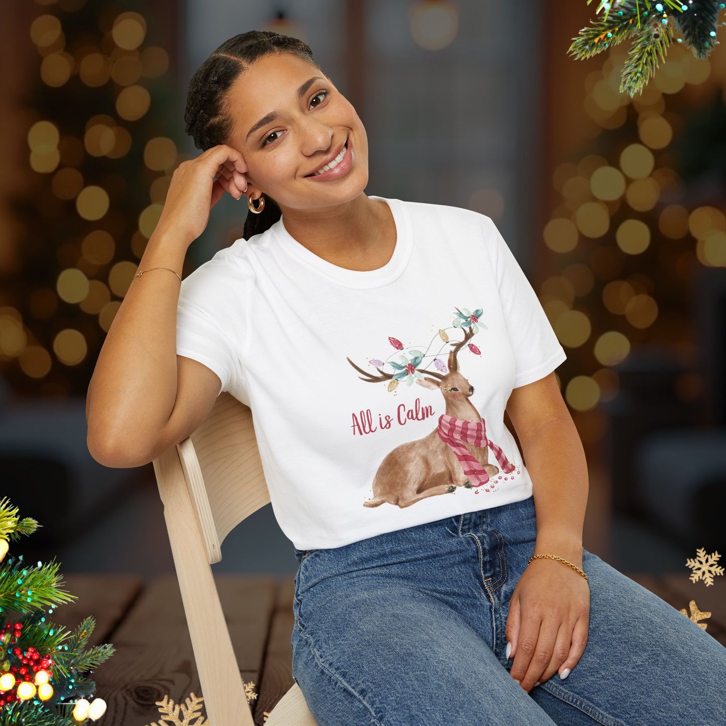 All Is Calm Christmas Tee