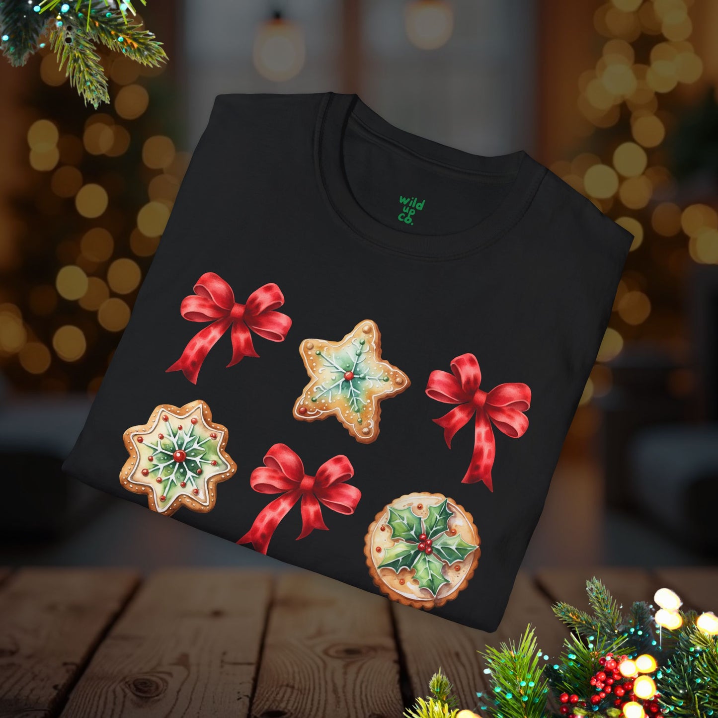 Christmas Cookie + Bows Tee