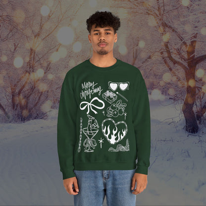 Christmas Doodles Crewneck Sweatshirt