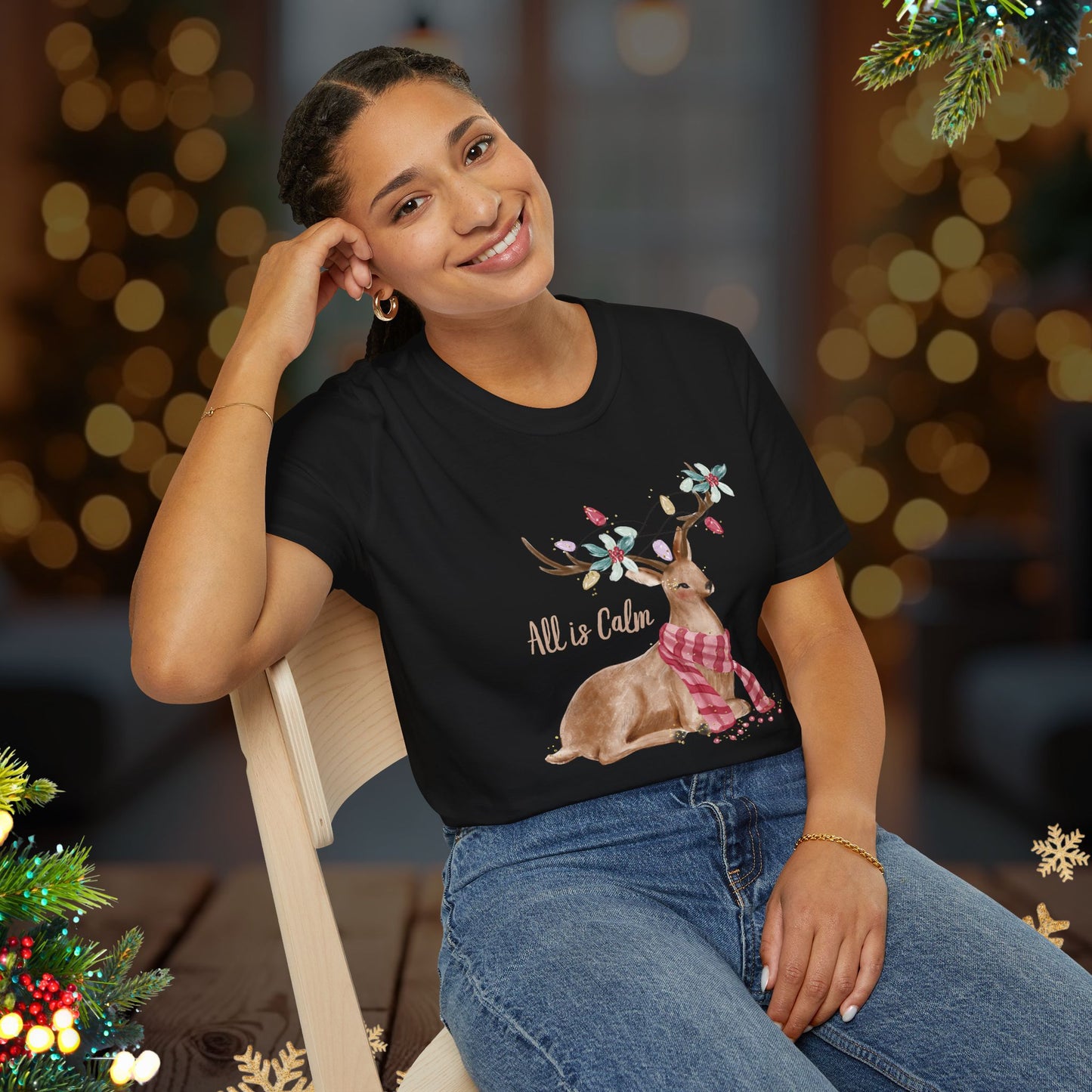 All Is Calm Christmas Tee