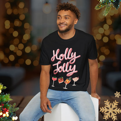 Holly Jolly Retro Cocktail Tee