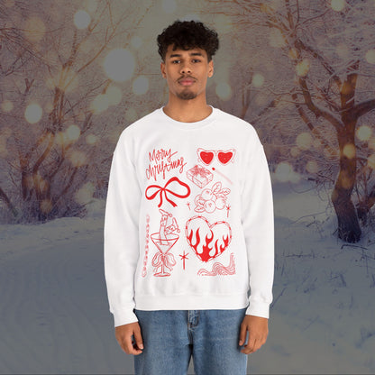 Christmas Doodles Crewneck Sweatshirt
