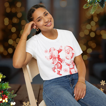 Christmas Santa Tee — Vintage Red Santa Print