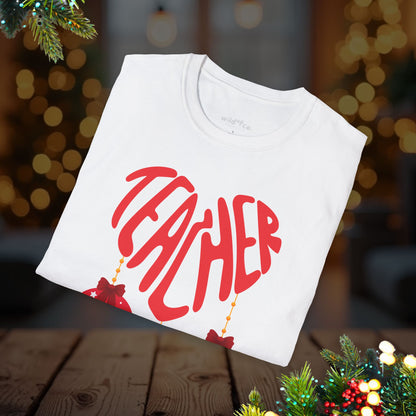 Teacher Christmas T-Shirt — Holiday Ornaments Graphic Tee