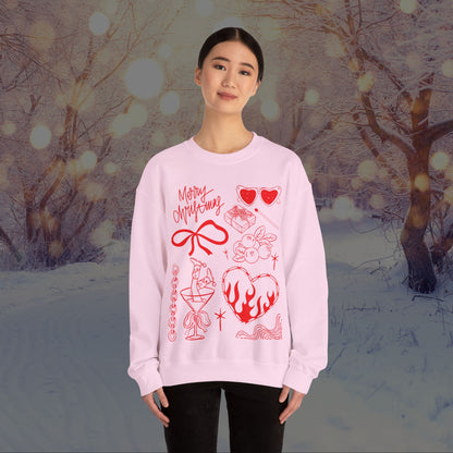 Christmas Doodles Crewneck Sweatshirt