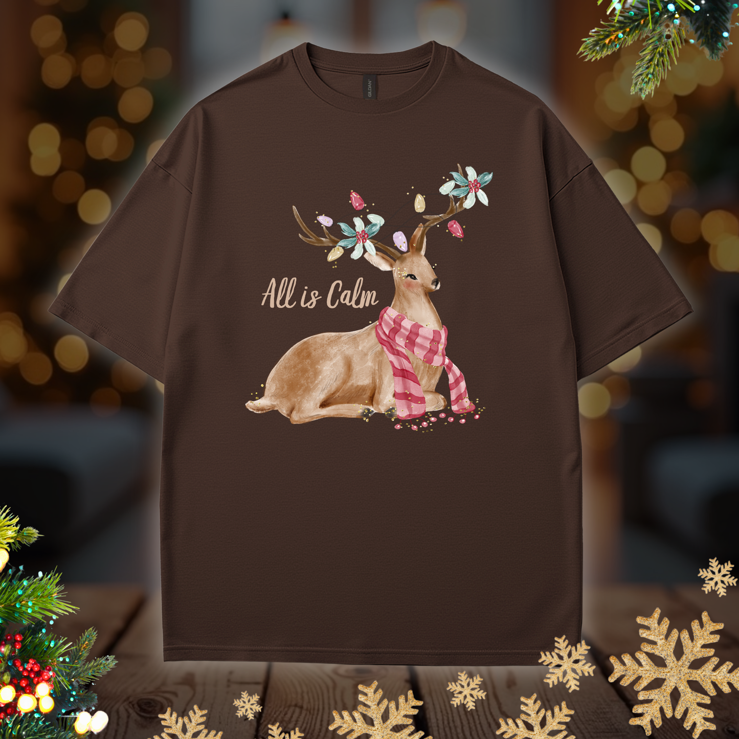 All Is Calm Christmas Tee