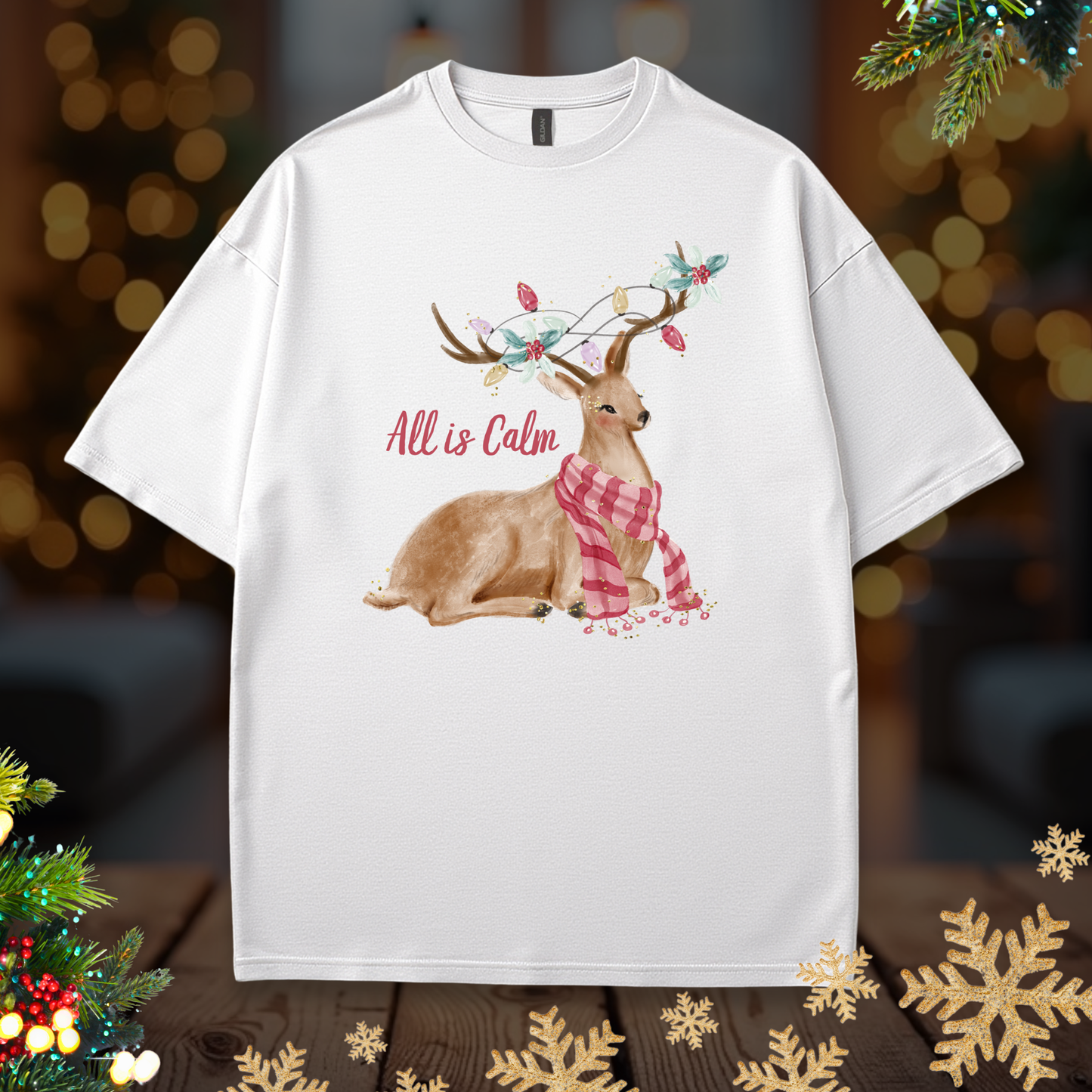 All Is Calm Christmas Tee