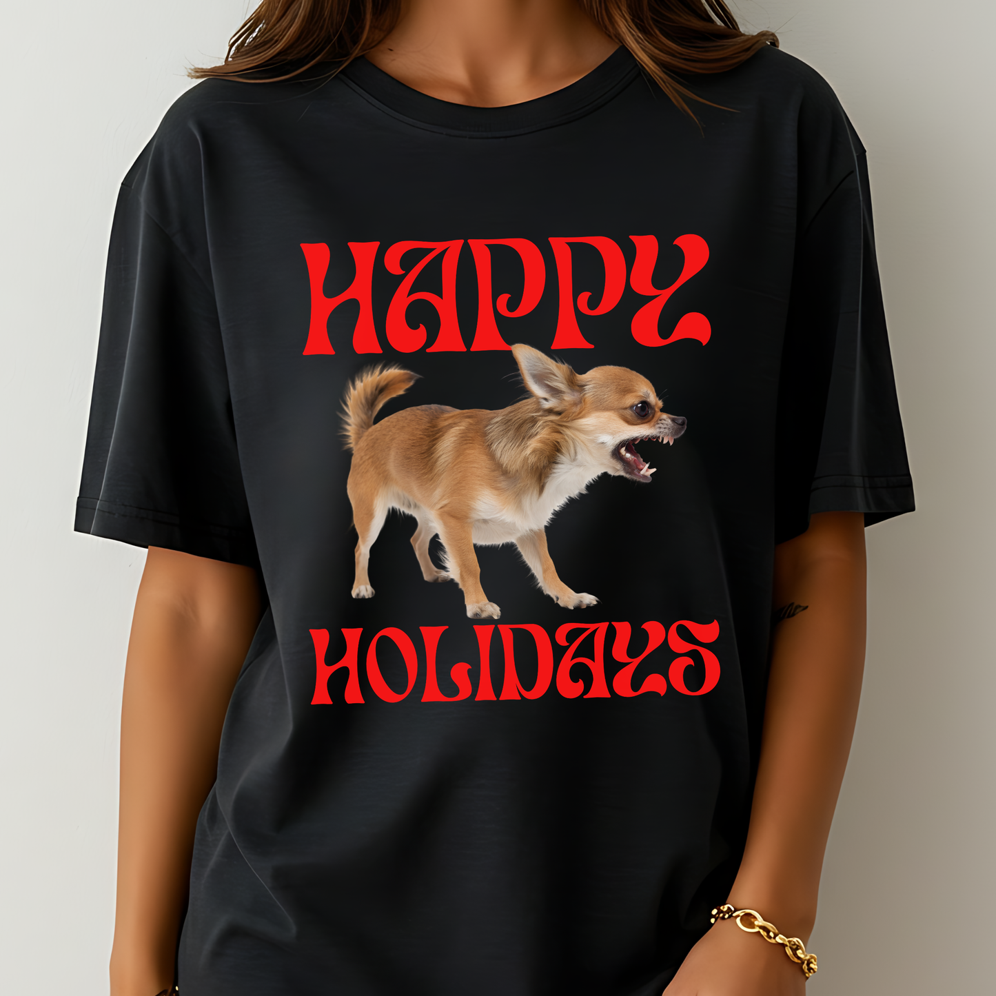 Happy Holidays Chihuahua Tee