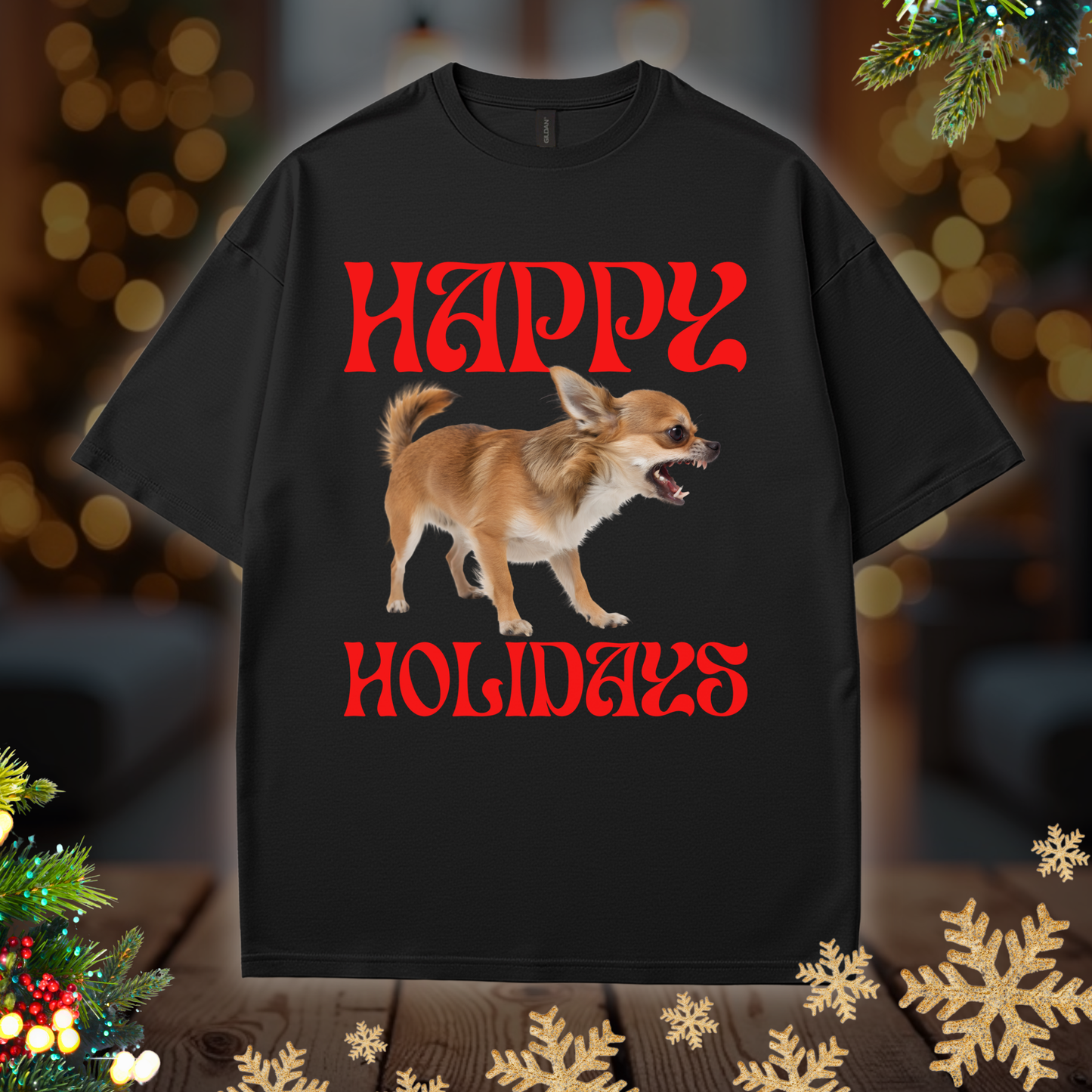 Happy Holidays Chihuahua Tee