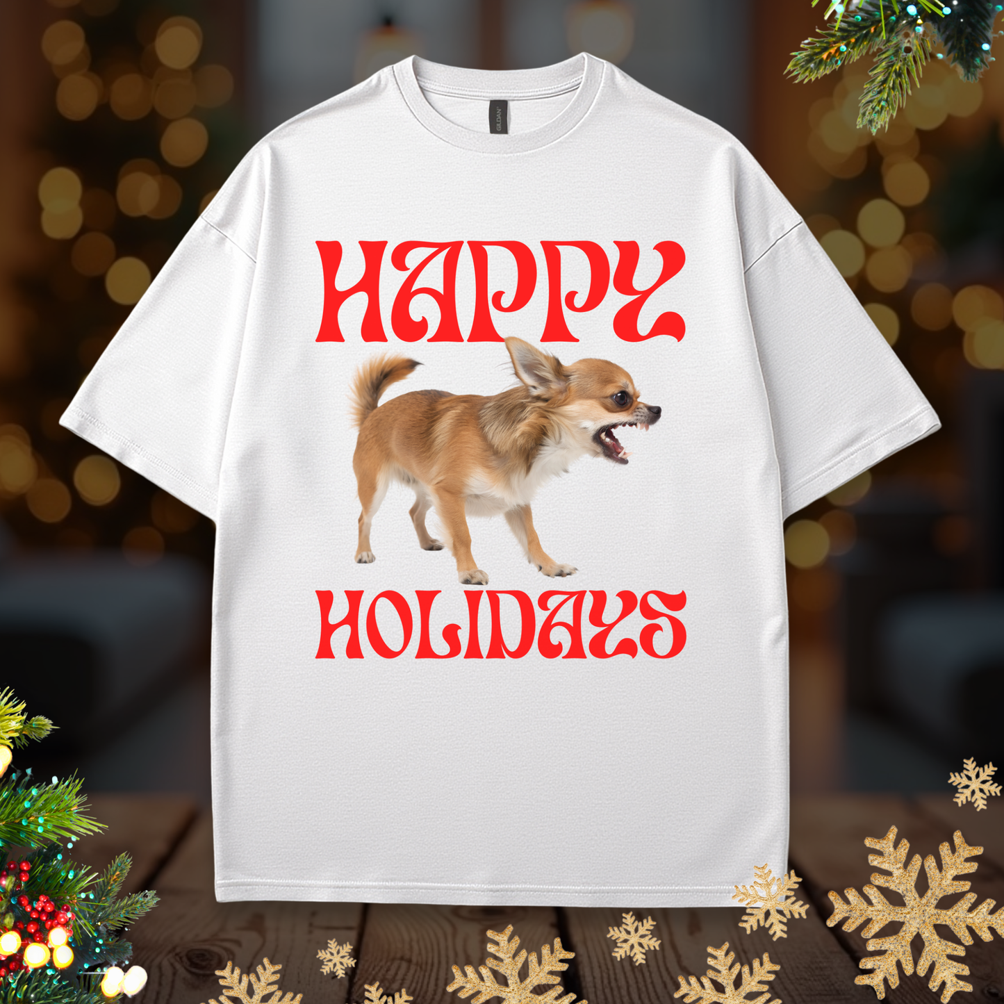 Happy Holidays Chihuahua Tee