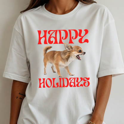 Happy Holidays Chihuahua Tee
