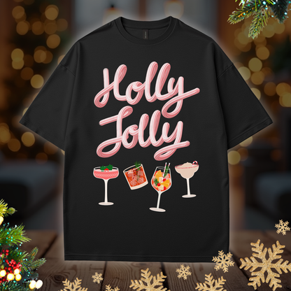 Holly Jolly Retro Cocktail Tee