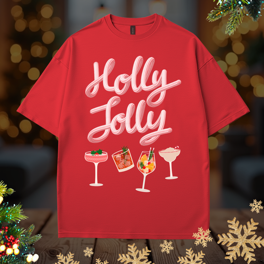Holly Jolly Retro Cocktail Tee