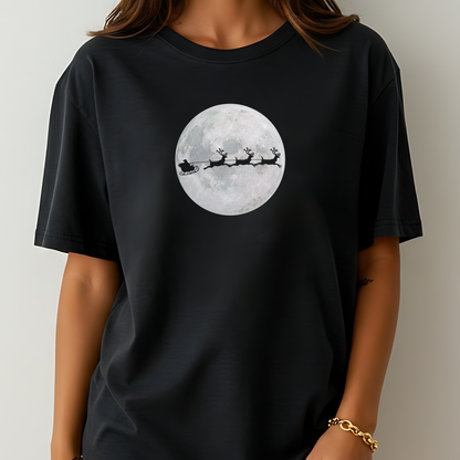 Santa’s Sleigh Moon Tee