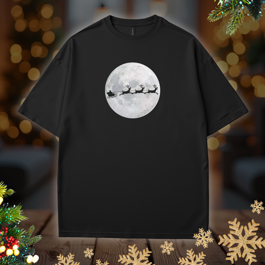 Santa’s Sleigh Moon Tee