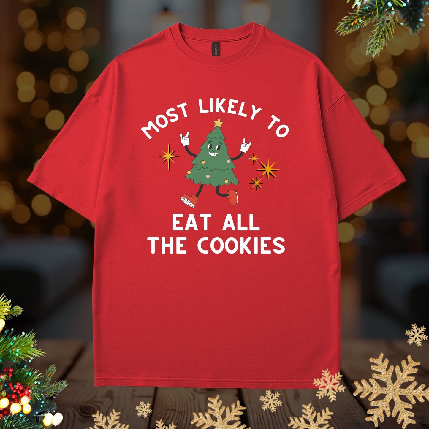 'Most Likely To Eat All the Cookies’ Christmas Shirt