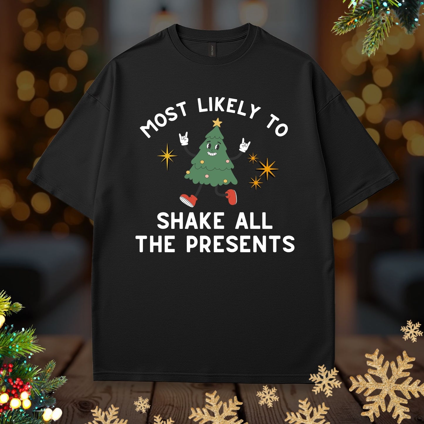 'Most Likely To Shake All the Presents’ Christmas Shirt