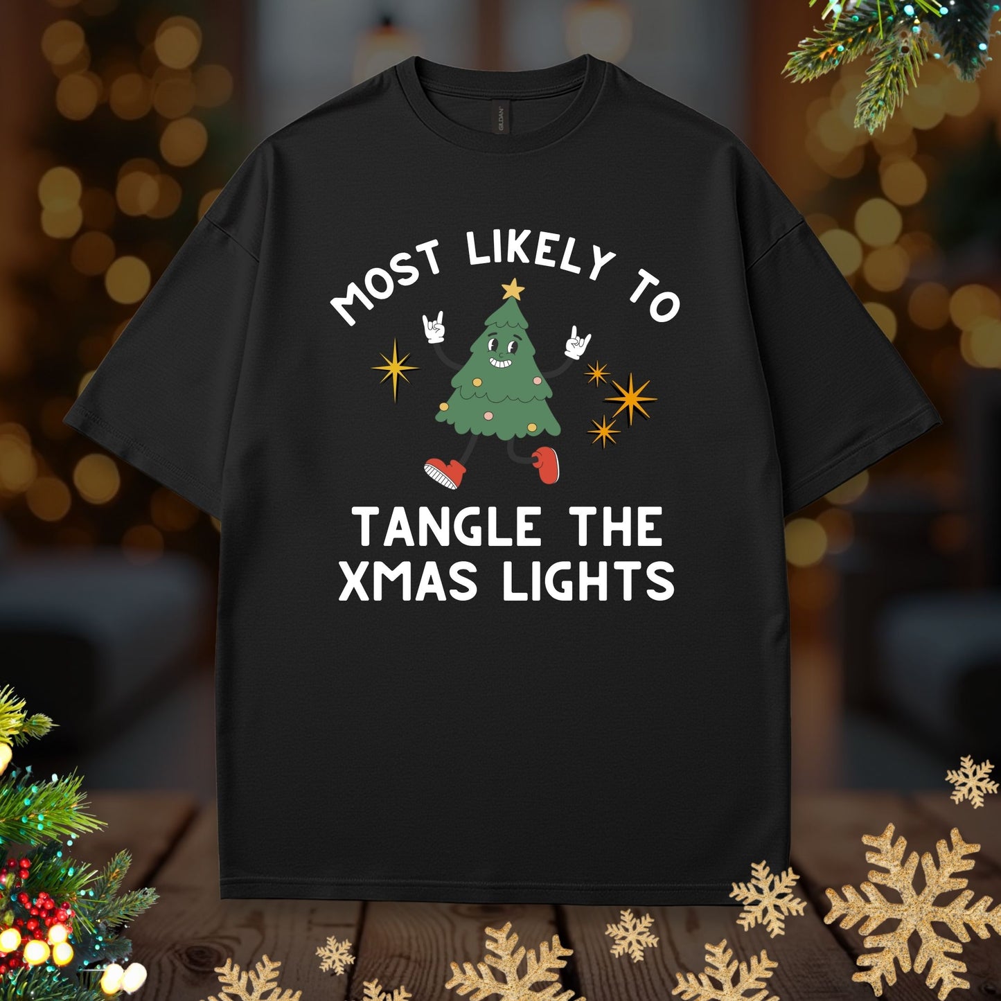 'Most Likely To Tangle the Christmas Lights’ Christmas Shirt