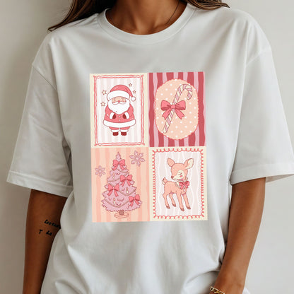 Coquette Christmas Patchwork Tee