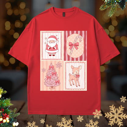 Coquette Christmas Patchwork Tee