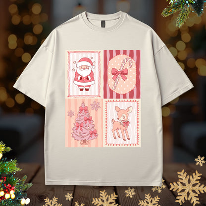 Coquette Christmas Patchwork Tee