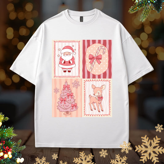 Coquette Christmas Patchwork Tee