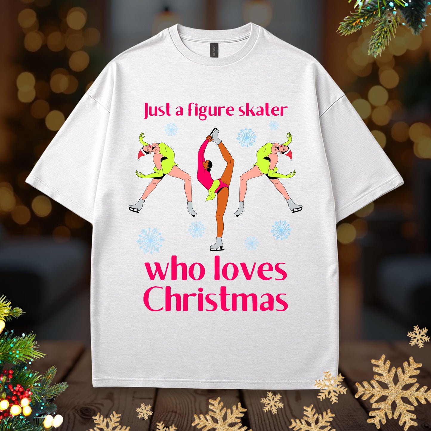 Figure Skater Who Loves Christmas Tee