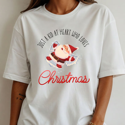 Christmas Santa Snow Angel Tee
