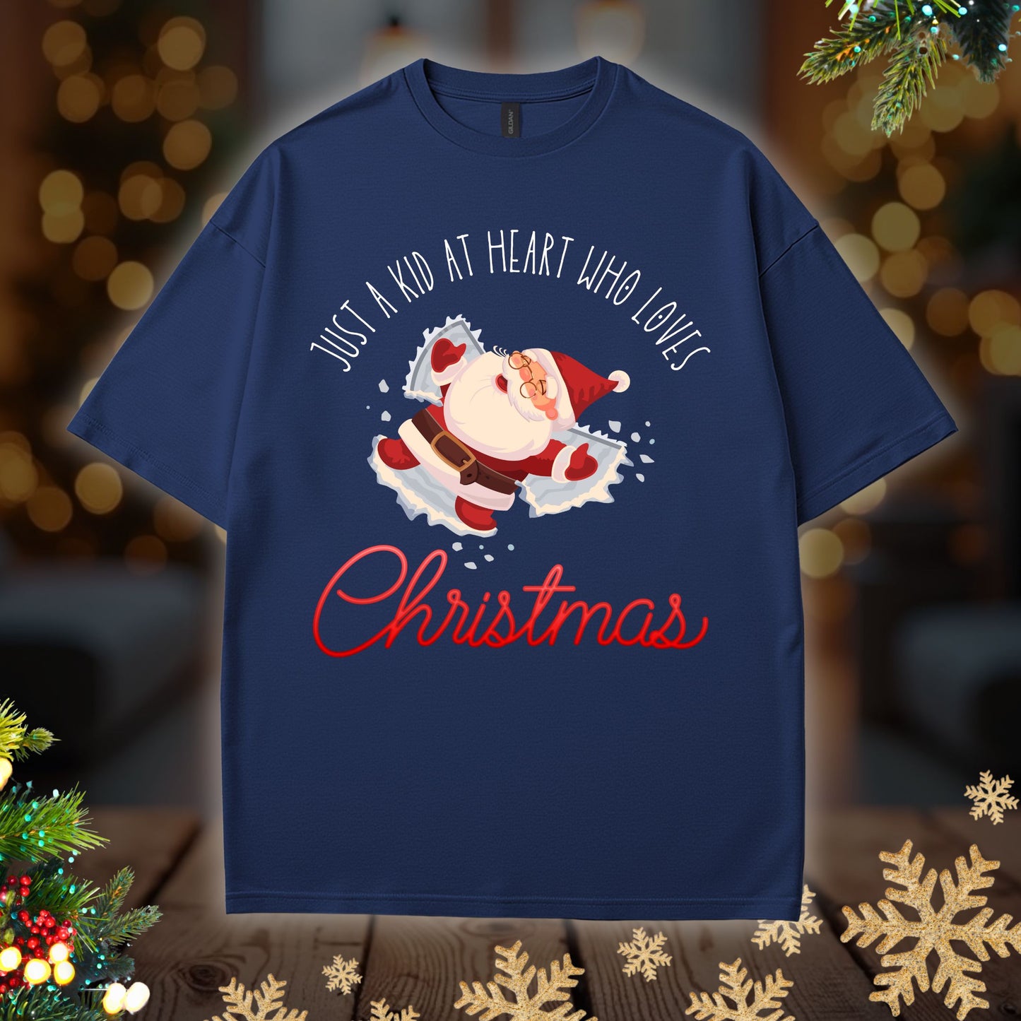 Christmas Santa Snow Angel Tee