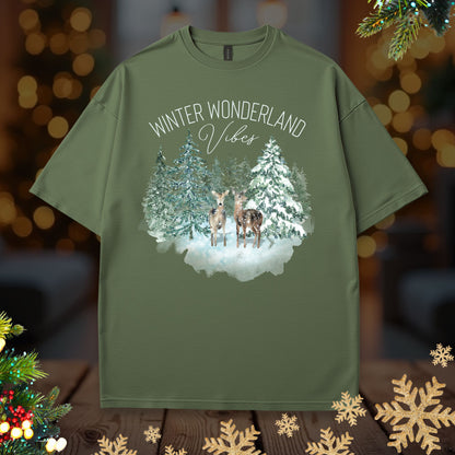 Winter Wonderland Elk Tee – Forest Snow Holiday T-Shirt