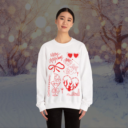 Christmas Doodles Crewneck Sweatshirt