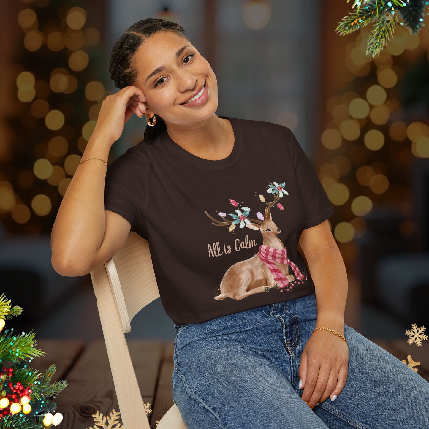 All Is Calm Christmas Tee