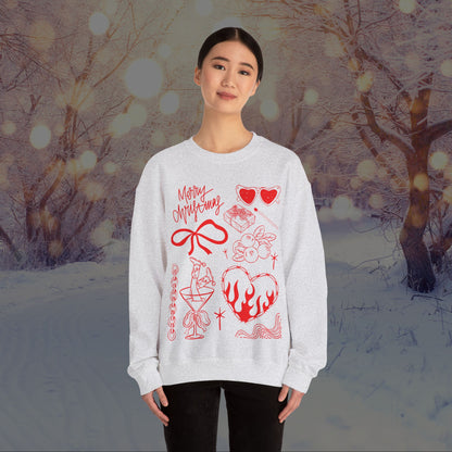 Christmas Doodles Crewneck Sweatshirt