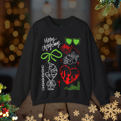 Christmas Doodles Crewneck Sweatshirt