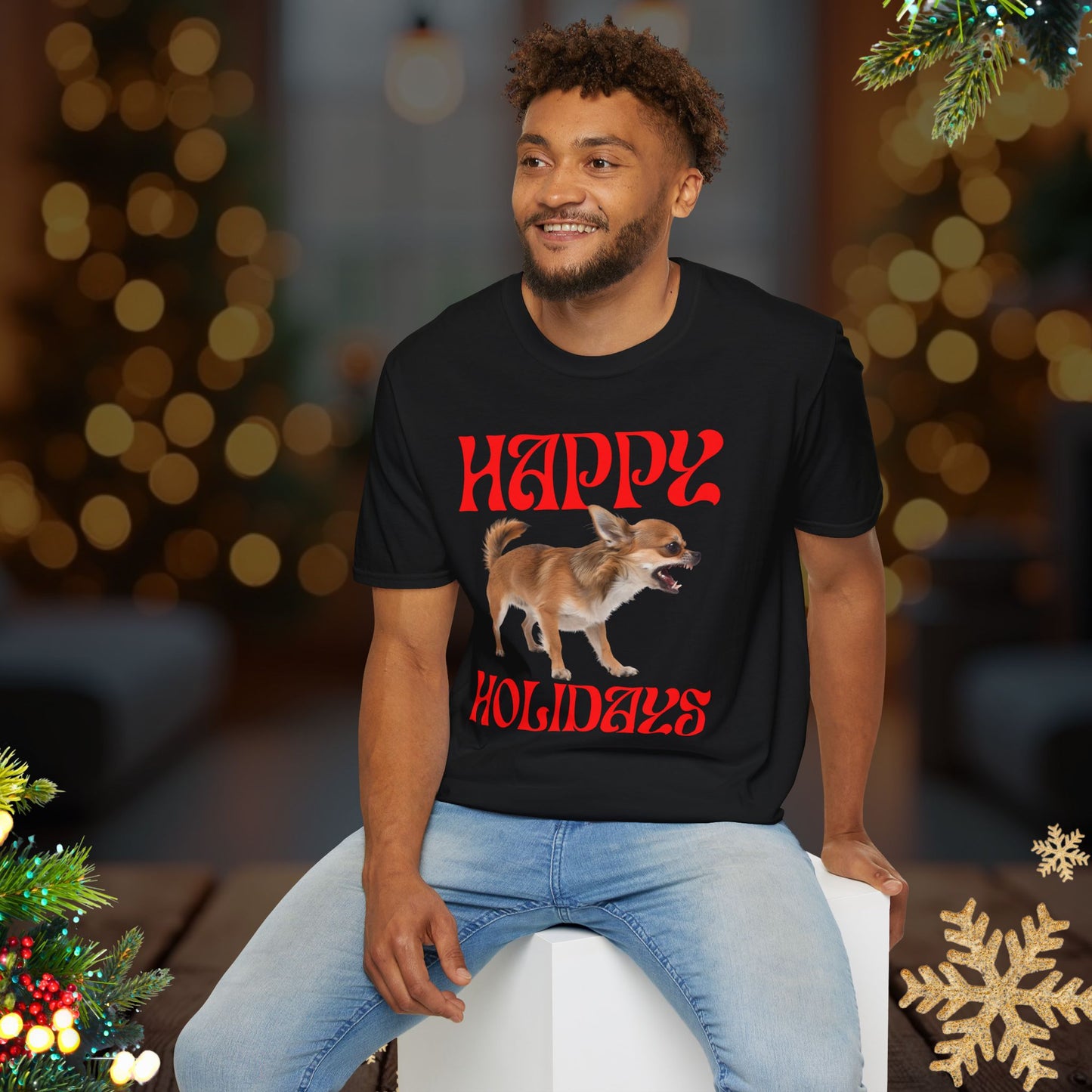 Happy Holidays Chihuahua Tee