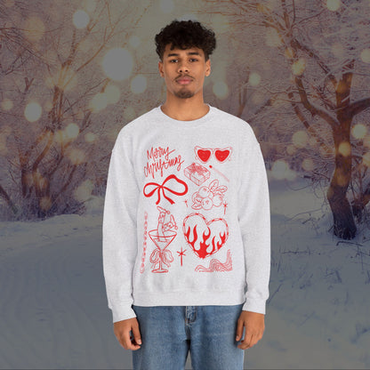 Christmas Doodles Crewneck Sweatshirt