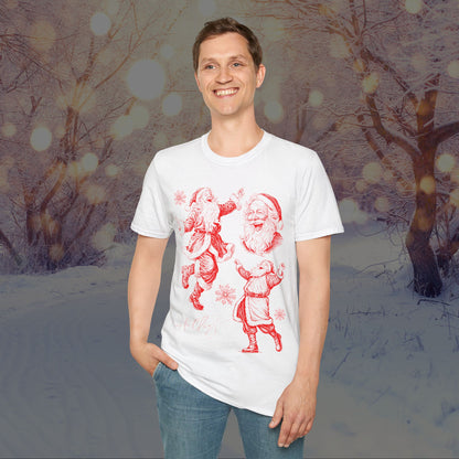 Christmas Santa Tee — Vintage Red Santa Print