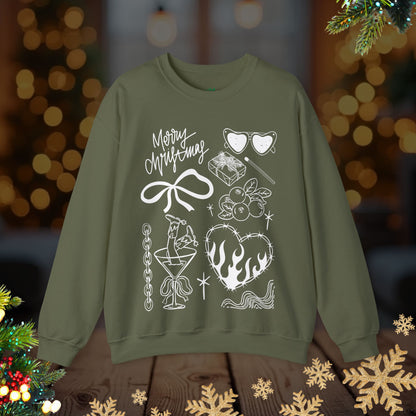 Christmas Doodles Crewneck Sweatshirt
